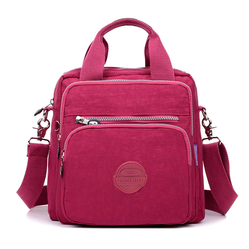 Teenager Casual Solid Women Shoulder Bag Nylon Oxford Mochila