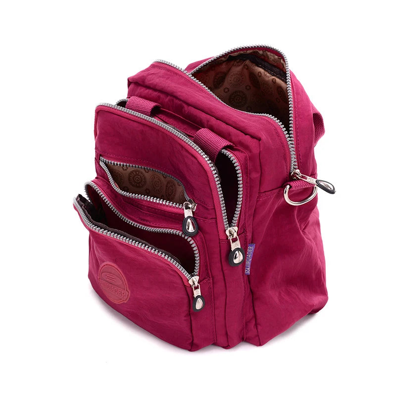 Teenager Casual Solid Women Shoulder Bag Nylon Oxford Mochila