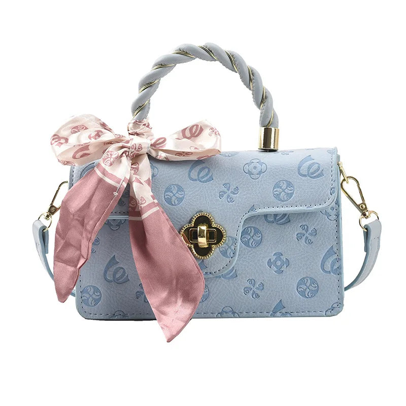 Metal Buckle Small Square Bag Single Shoulder Bag for Women