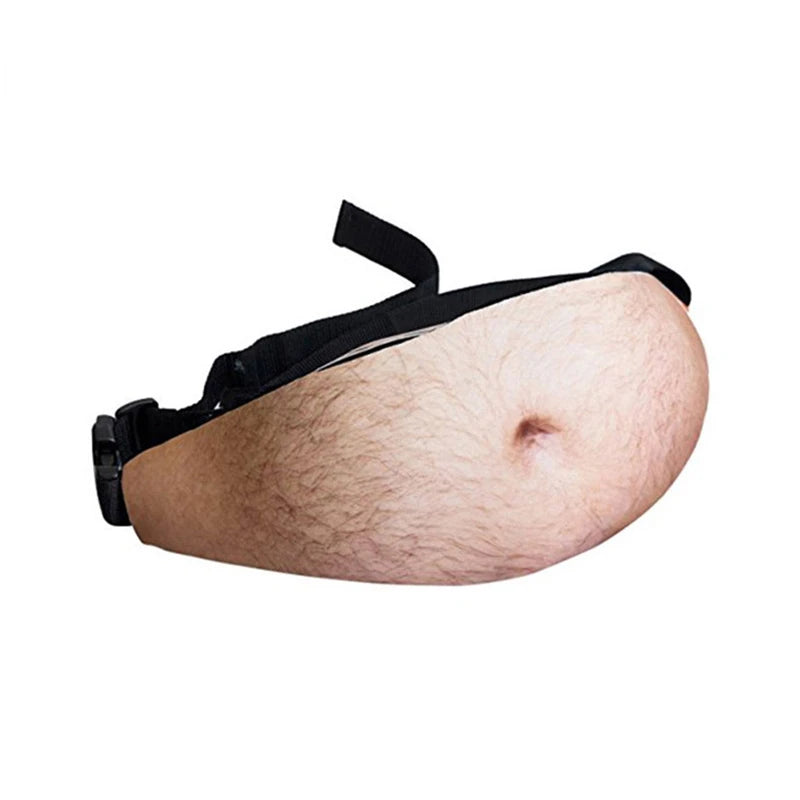 3D Creative Belly Pocket Pockets PU Novelty Men's Beer Belly Pockets