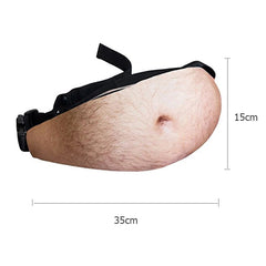 3D Creative Belly Pocket Pockets PU Novelty Men's Beer Belly Pockets