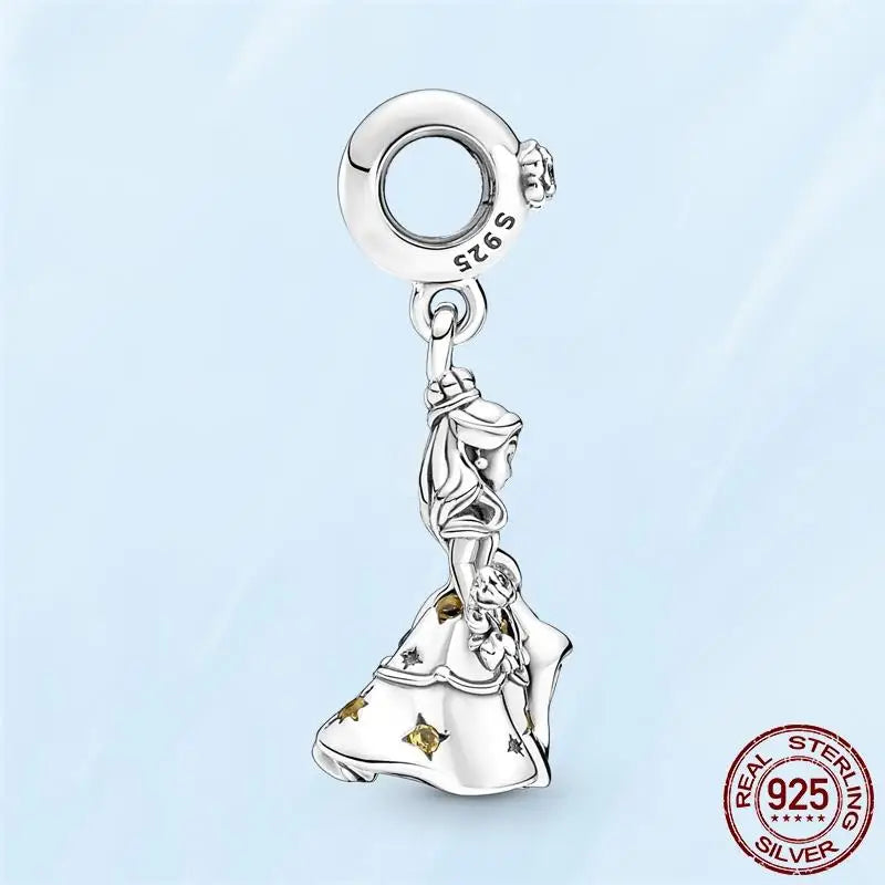 925 Silver Belle Dancing Dangle Charm for Pamura Bracelet