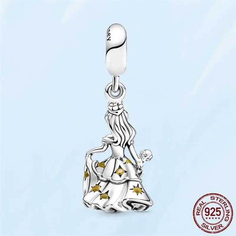 925 Silver Belle Dancing Dangle Charm for Pamura Bracelet