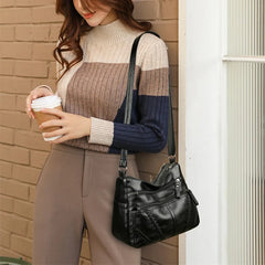 Vintage Leather Crossbody Bag Women | Shoulder Purse