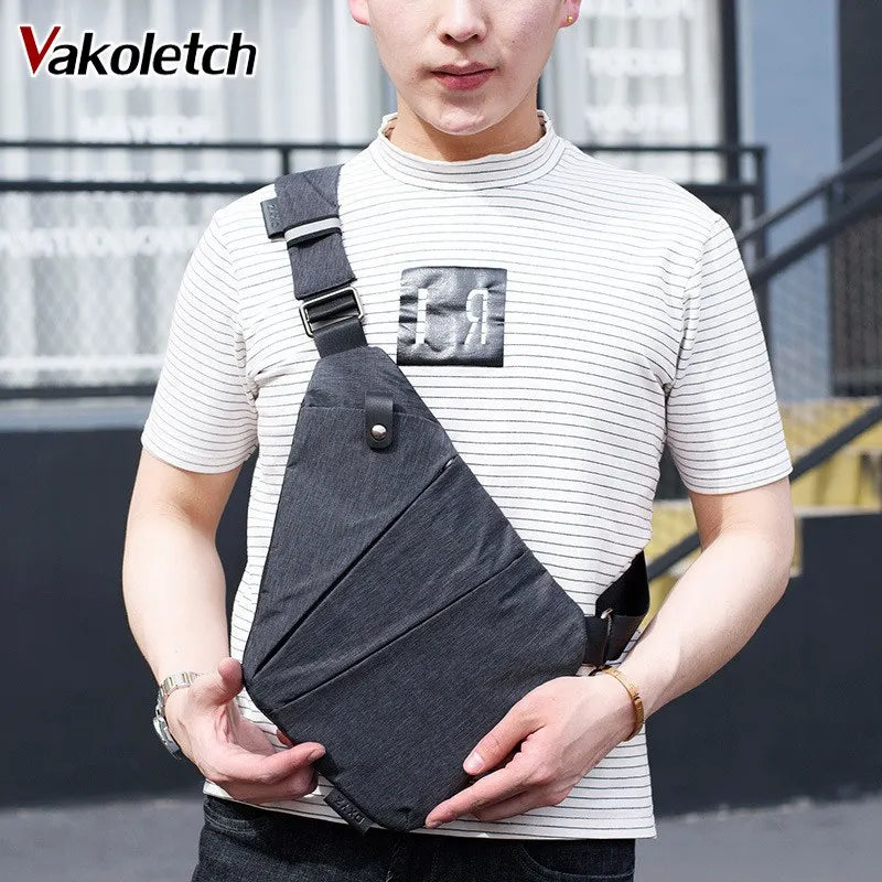 Casual Canvas Chest Bag Small Crossbody Bag KL127