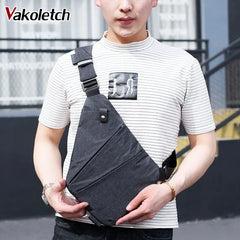 Casual Canvas Chest Bag Small Crossbody Bag KL127