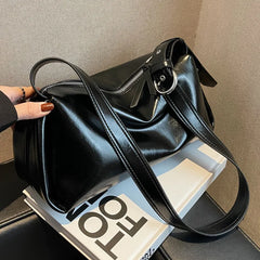 Autumn Winter Large Capacity Shoulder Bag PU Leather Tote