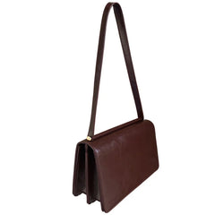 Vintage Oil Wax Leather Shoulder Bag for Women