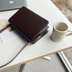 Vintage Oil Wax Leather Shoulder Bag for Women