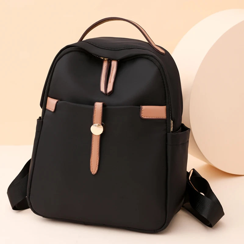 Women's Large Capacity Anti Theft Nylon Backpack