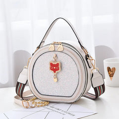 Women's Western Style Messenger Bag Round Small Shoulder Bag