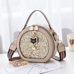 Women's Western Style Messenger Bag Round Small Shoulder Bag