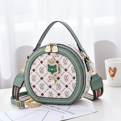 Women's Western Style Messenger Bag Round Small Shoulder Bag