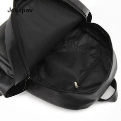 Women's Pu Leather Travel Backpack Large Capacity School Bag