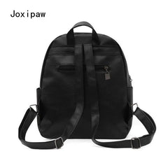 Women's Pu Leather Travel Backpack Large Capacity School Bag