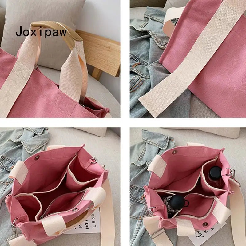 Large Capacity Tote Bag for Women - Solid Handbags