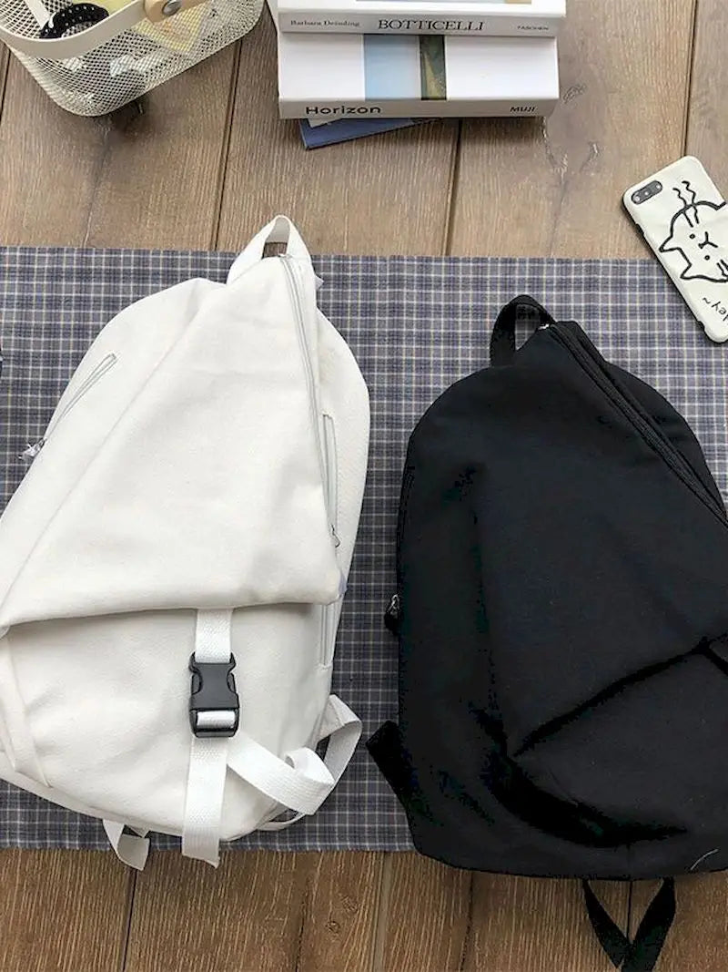 Canvas Travel Bag School Backpack Cross Body Bag