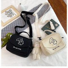 Canvas Small Fresh Ladies One-shoulder Diagonal Bag Cartoon Print