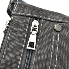 Canvas Women Single Strap Small Shoulder Bags Solid Zipper Cross-body Bags