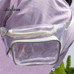 Outdoor Sports Fanny Pack for Women PVC Waist Pack