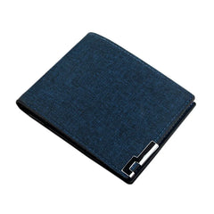 Casual Men's Multi-card Slot Short Wallet Youth Thin Soft Horizontal Money Bag