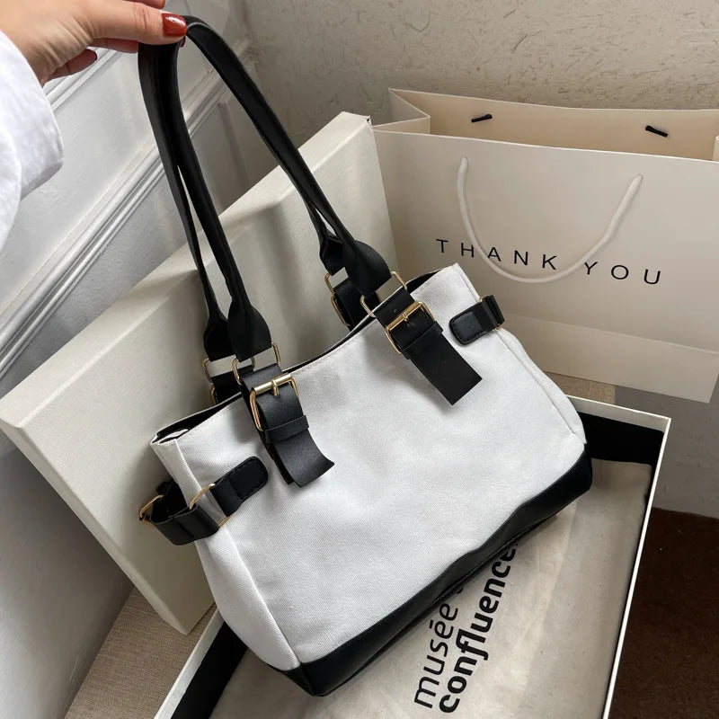 Canvas Shoulder Bag Women Tote Handbag