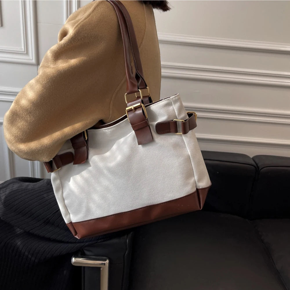 Canvas Shoulder Bag Women Tote Handbag