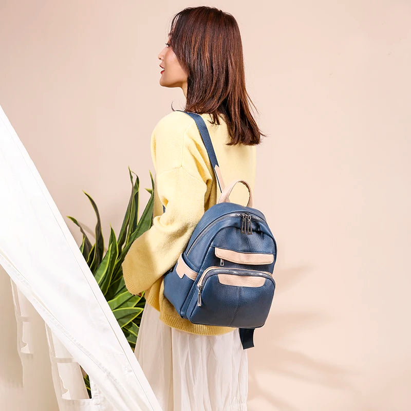 Lightweight Spacious Casual Daypacks Soft Pu Leather Mini Bag For Women