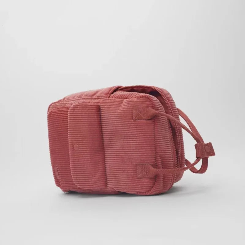 Corduroy Toddler Backpack, Solid Color Bag