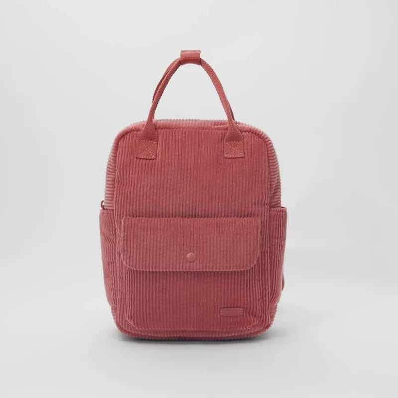 Corduroy Toddler Backpack, Solid Color Bag