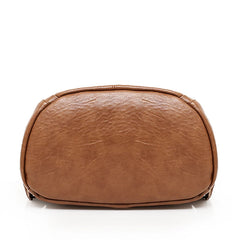 Vintage Leather Style Schoolbag Backpack for Women