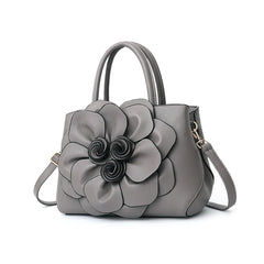 Women's PU Leather Flower Hand-held Shoulder Bag