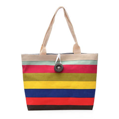 Grid Canvas Bags National Style Shoulder Handbag