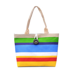 Grid Canvas Bags National Style Shoulder Handbag