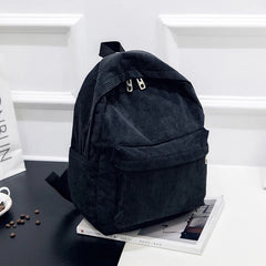 Corduroy Backpack Women School Backpack Pure Women Backpack
