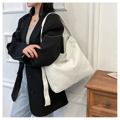 Retro Corduroy Handbag One Shoulder Large Capacity Casual Messenger Bag