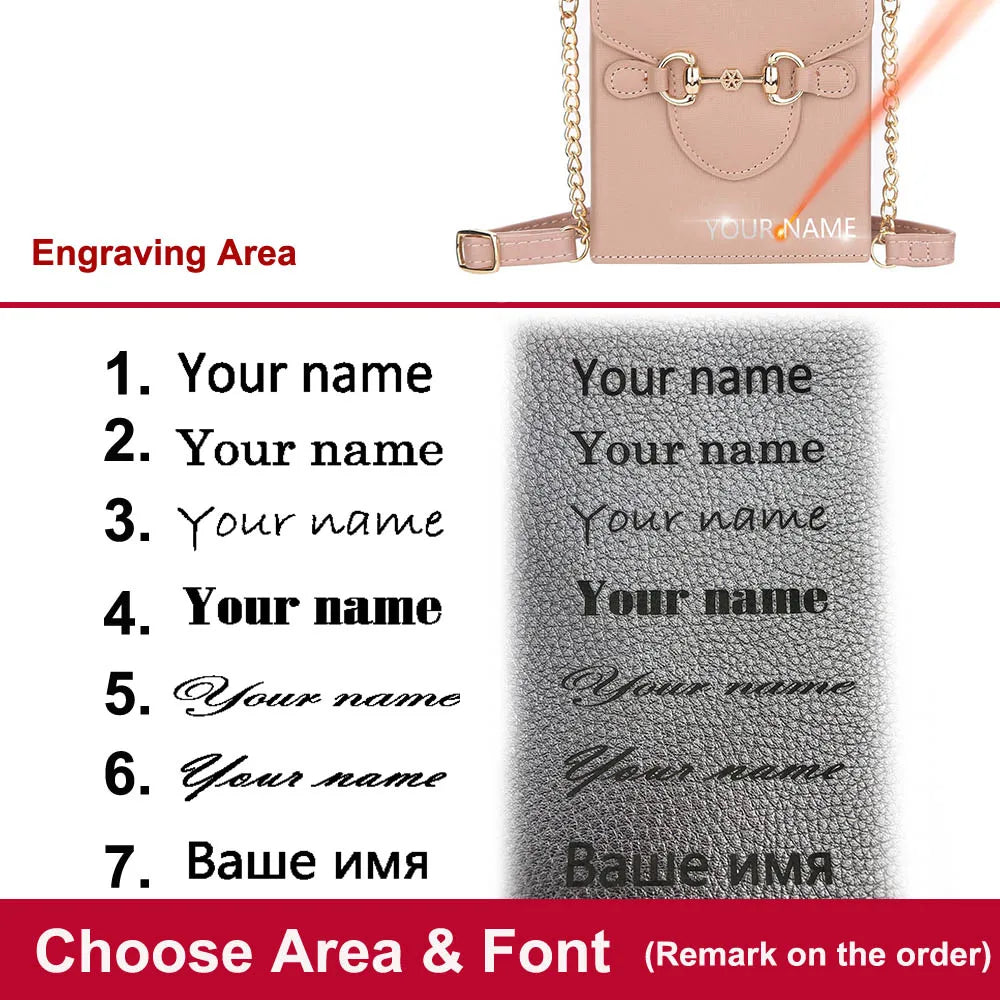 Engraved Mini Shoulder Bags for Women