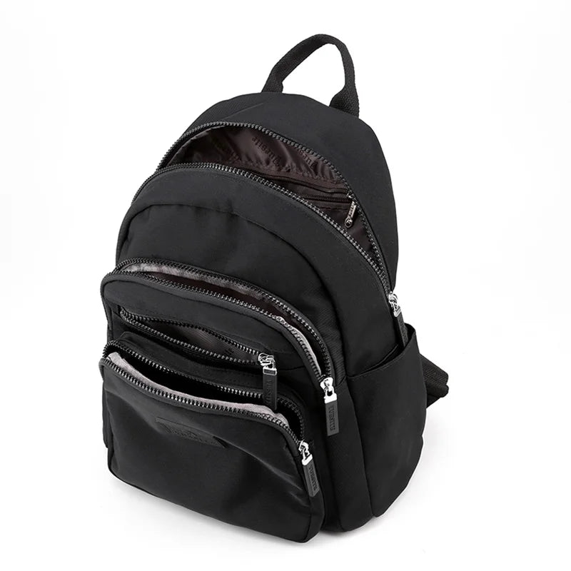 Dark Green Women's Backpack Waterproof Nylon Backpack Student School Bag