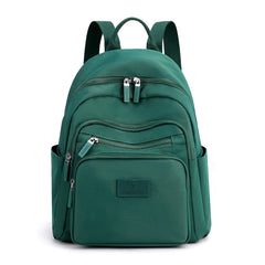 Dark Green Women's Backpack Waterproof Nylon Backpack Student School Bag