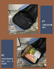 Denim Women's Backpack Bucket School Bag Travel Bag