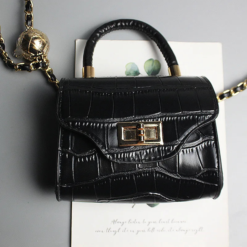 Women Mini Waist Packs PU Leather Waist Belt With Lipstick Bag