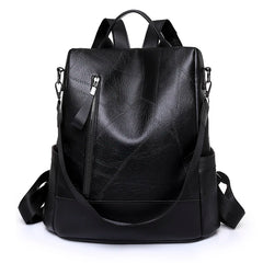 Women Soft Leather Backpack Large Capacity School Bags for Girls