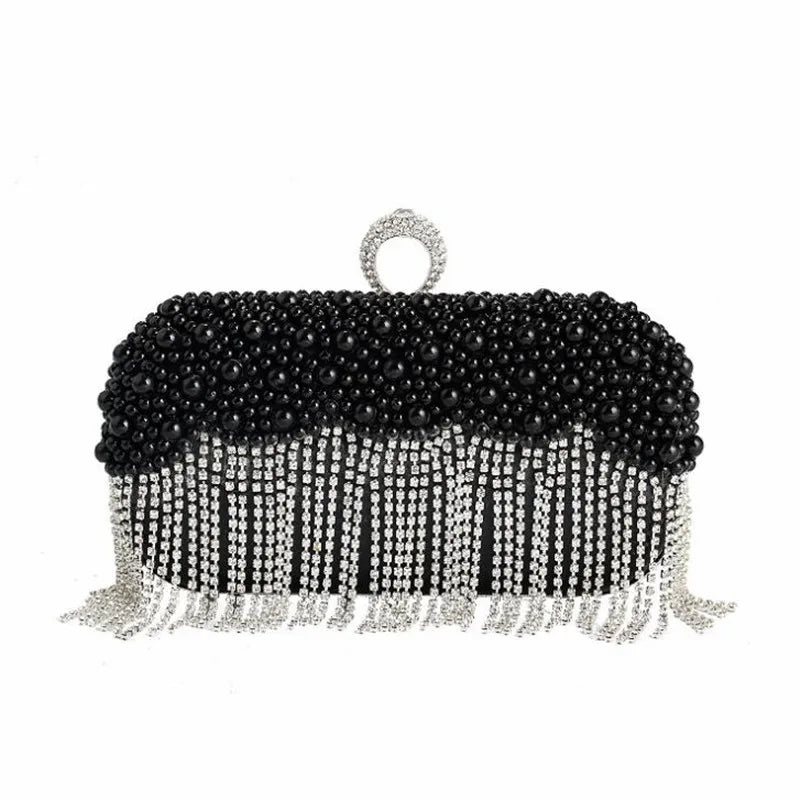 Diamond Ring Clutch Bags Beads Wedding Dinner Purse Evening Bags