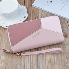 Dual Zipper Women's Hand Wallet, Large Capacity