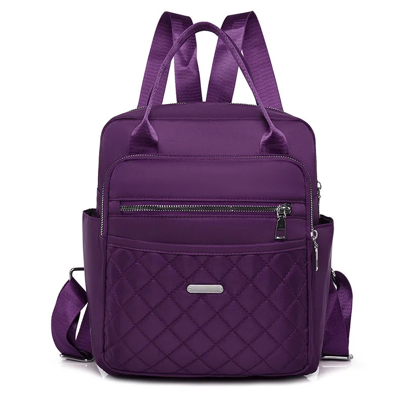 Dual-Use Double Backpack Handbag Outdoor Travel Oxford Cloth Convenient School B