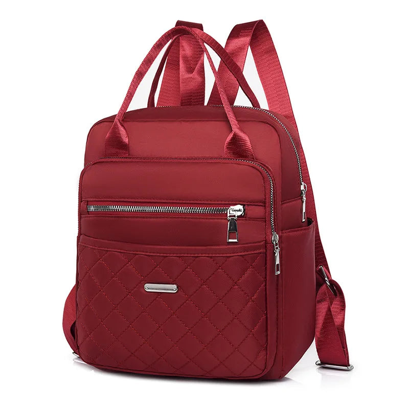 Dual-Use Double Backpack Handbag Outdoor Travel Oxford Cloth Convenient School B