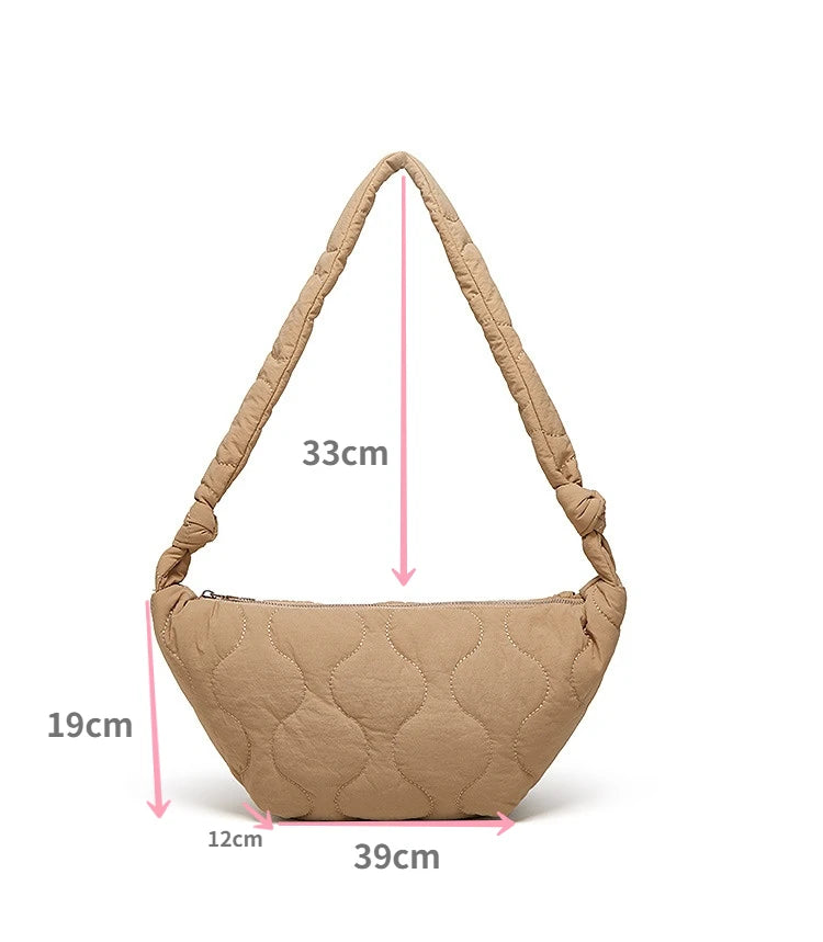 Embroidered Dumpling Bag Women's One Shoulder Handbag