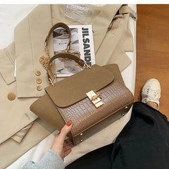 Matte PU Leather Women's Handbag Large Shoulder Bag