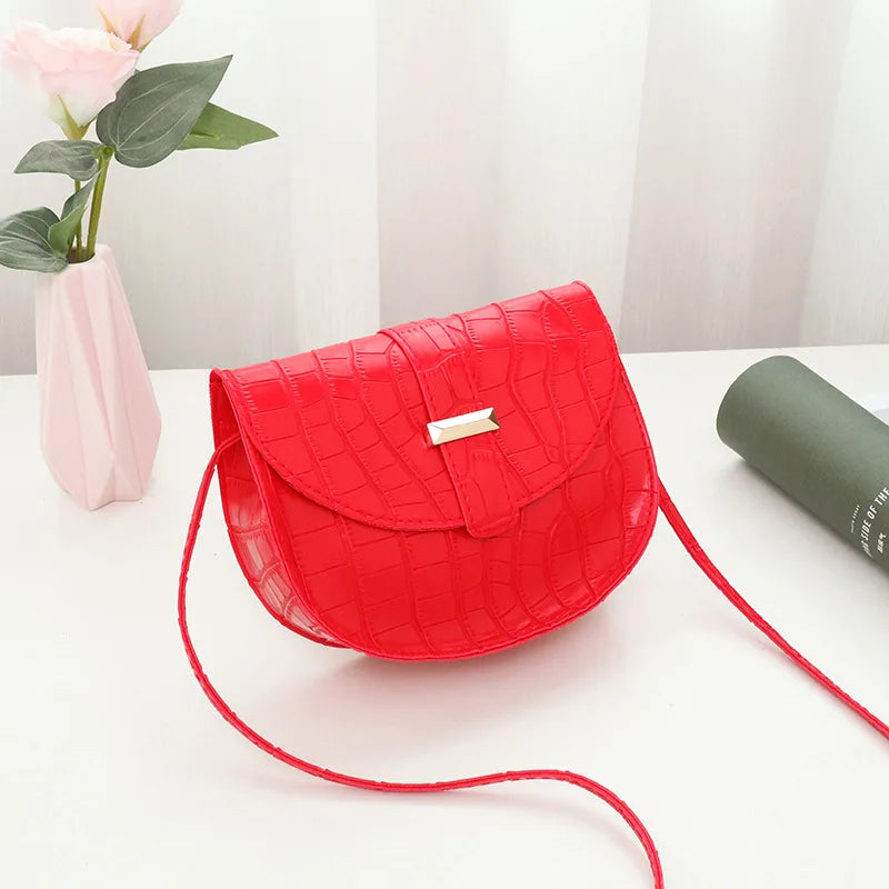 Solid High Shoulder Messenger Bags For Women Ladies