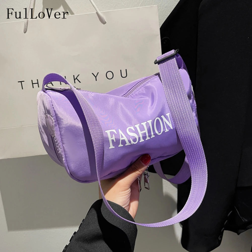 Canvas Messenger Bag Casual Shoulder Bag Retro Letter Shopping